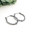 sterling silver twisted hoop earrings
